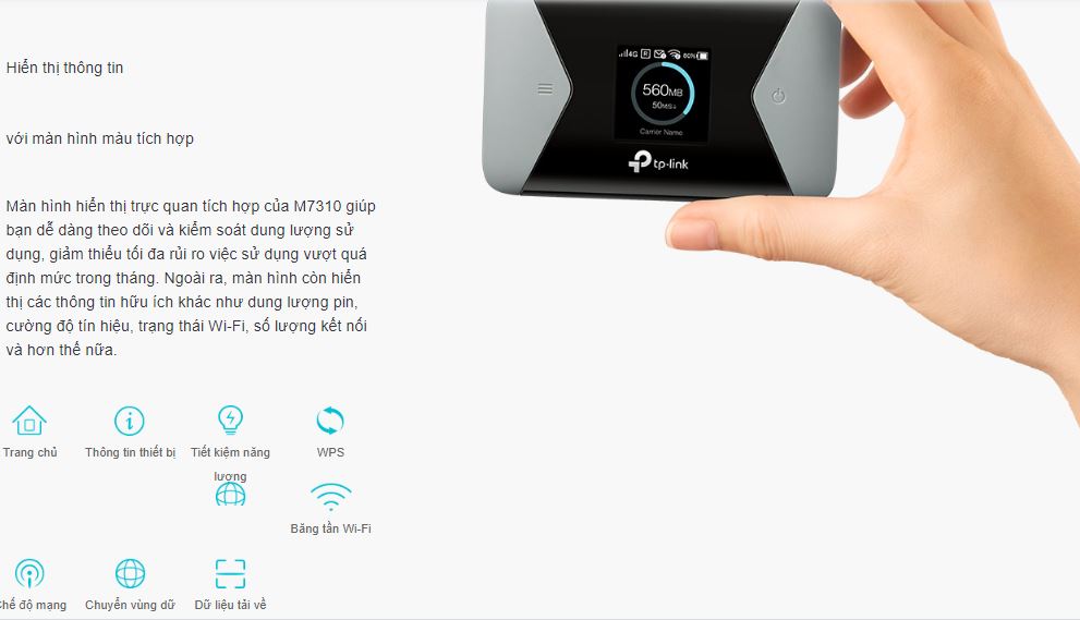 Thiết bị phát Wi-Fi di động 4G Tp-Link M7310