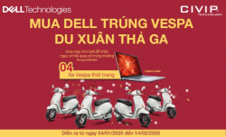 CTKM Dell: ''Mua Dell trúng Vespa du xuân thả ga''.
