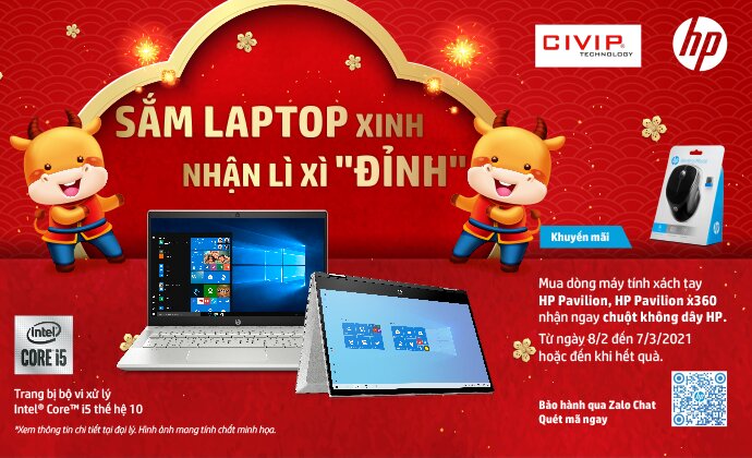 SẮM LAPTOP XINH NHẬN LI XÌ ''ĐỈNH''.