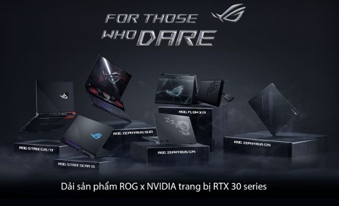 ROG công bố dòng Laptop sử dụng đồ họa NVIDIA GeForce RTX 30-series.