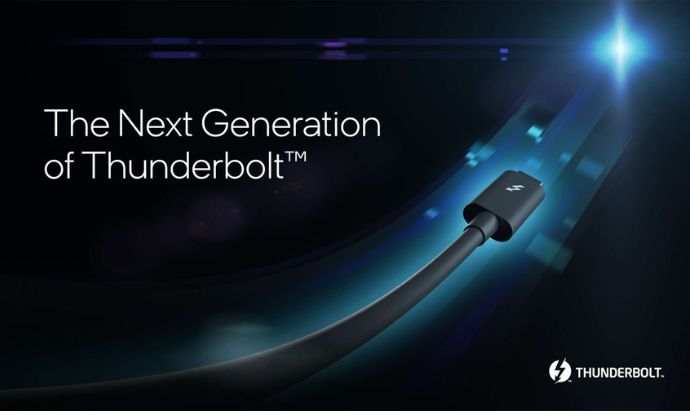 Thunderbolt 5 với tốc độ truyền tải lên tới 80Gbps và hỗ trợ màn hình kép 8K 60Hz.