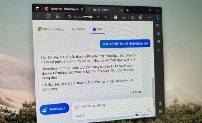 Microsoft bắt đầu cho dùng chatbot GPT-4 trên Bing.