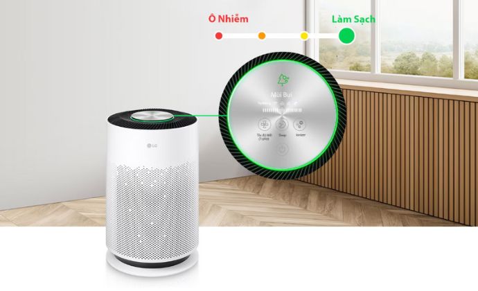 LG giới thiệu máy lọc không khí thông minh ''PuriCare 360 Hit AS60GHWG0''.