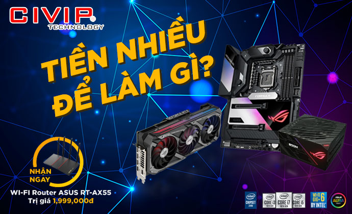 Khuyến mãi khi mua combo Bo mạch chủ, Card đồ họa, Nguồn ASUS ROG