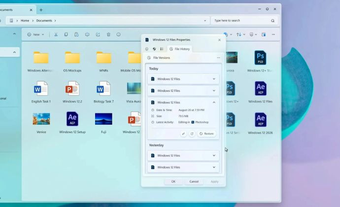 Choáng ngợp trước bản concept Windows 12 đẹp lộng lẫy.
