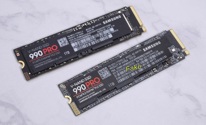 SSD Samsung giả tinh vi khó để nhận ra bằng mắt thường.