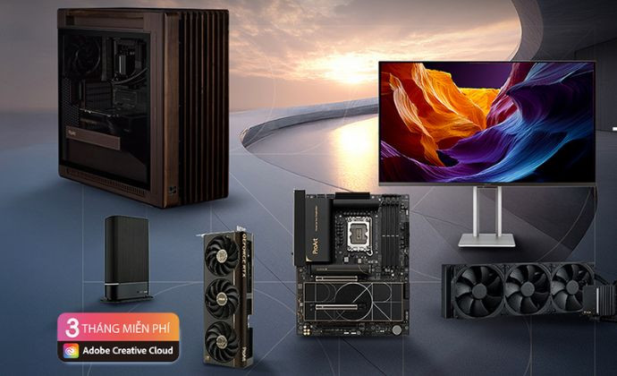 Nhận ngay khóa học độc quyền và 3 tháng dùng bộ Adobe miễn phí khi mua các sản phầm ProArt từ ASUS.