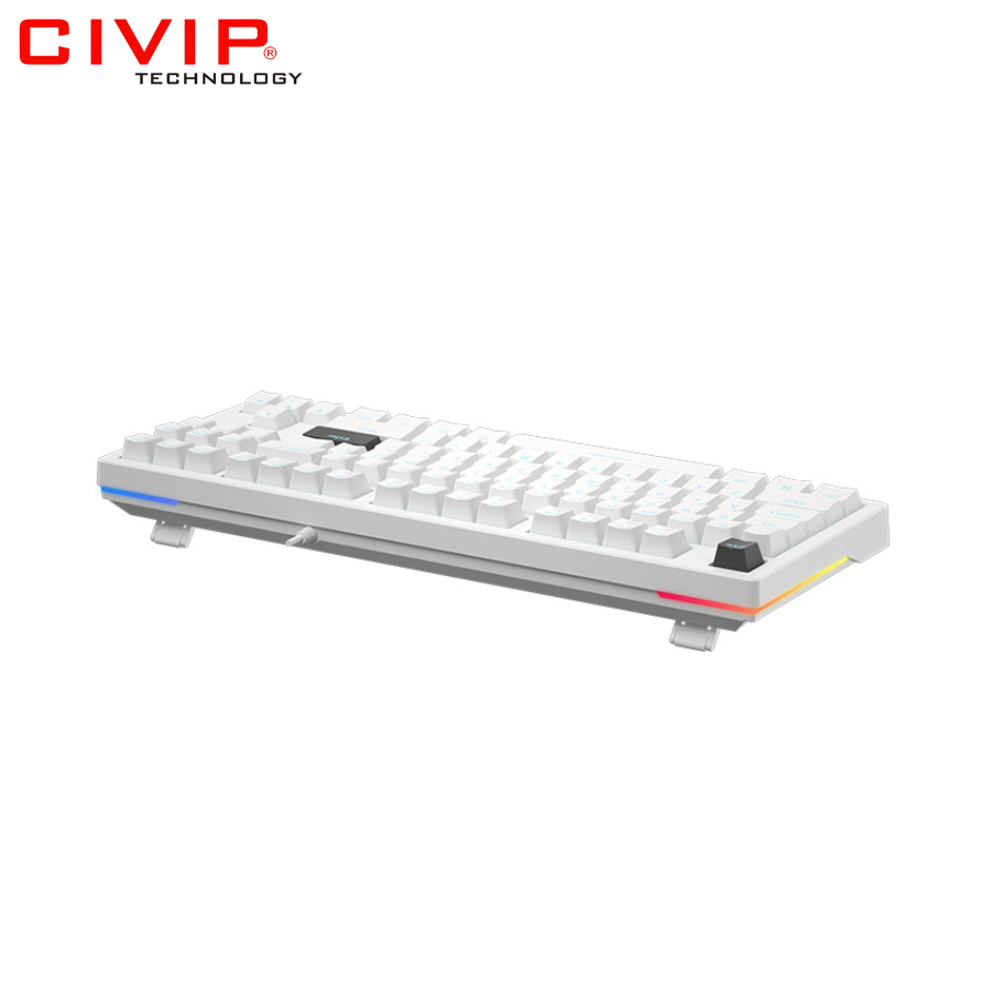 Bàn phím cơ có dây DareU EK87 V2 White - Blue Switch