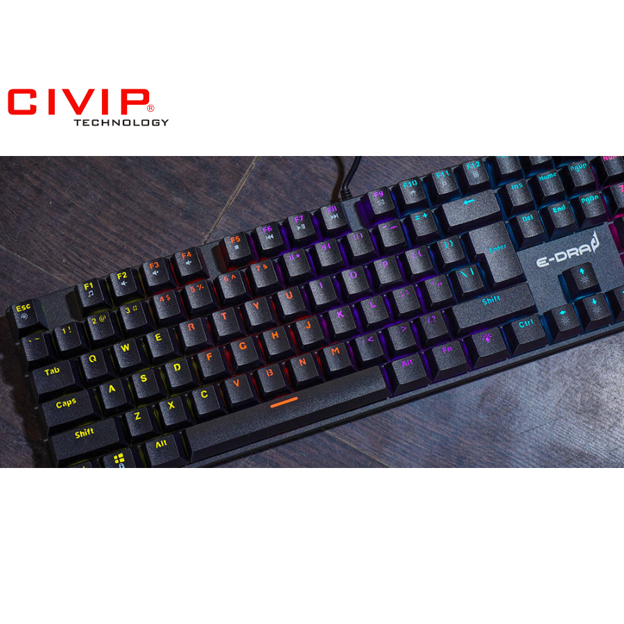 Bàn phím cơ có dây Edra EK313