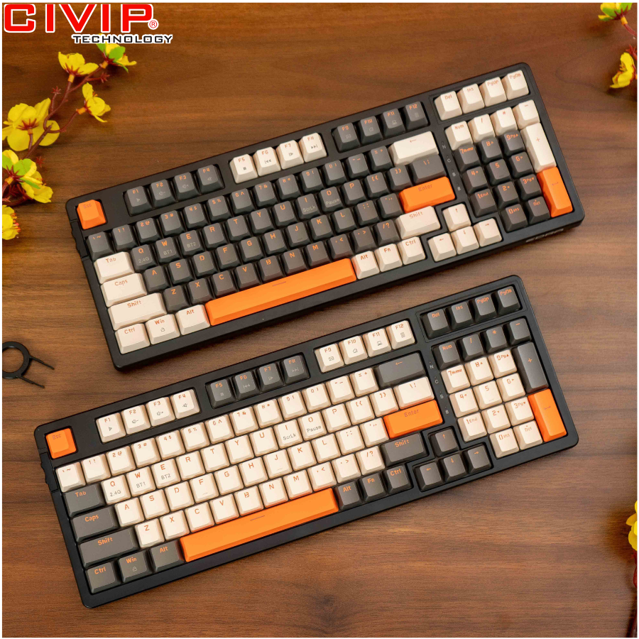 Bàn phím cơ không dây Edra EK398L Beta - Blue Switch