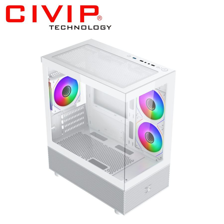 Case Xigmatek Alphard M Artic EN44113 - 3GF RGB - White