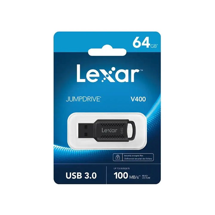 USB LEXAR JumpDrive V400 64GB Black