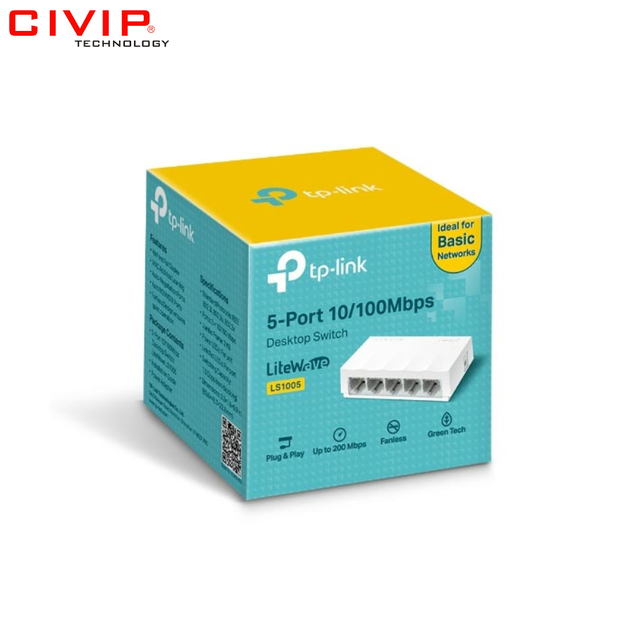 Switch 5 cổng TPLink LS1005 10/100 Mbps Switch 5 cổng TPLink LS1005 10/100 Mbps