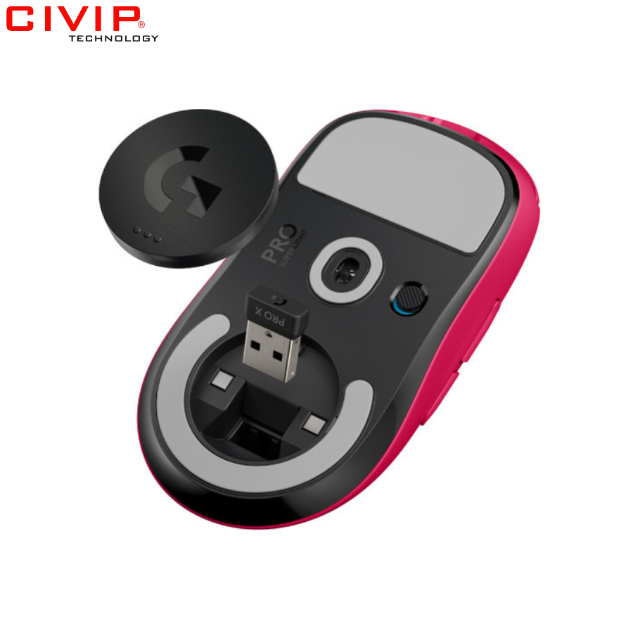Chuột không dây Logitech Pro X Superlight Gaming Hồng (Magenta 910-005958)