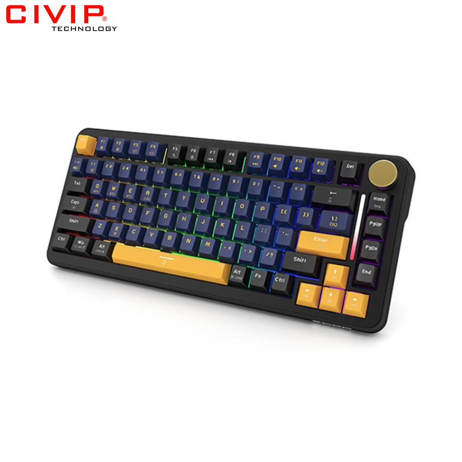 Bàn phím cơ không dây Edra EK375W Black - Linear switch