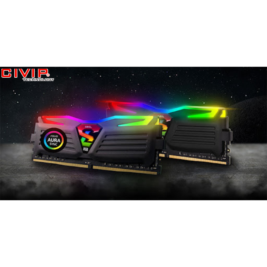 Ram PC Geil Super Luce RGB 8GB/3200Mhz DDR4 (GLS48GB3200C16BSC)