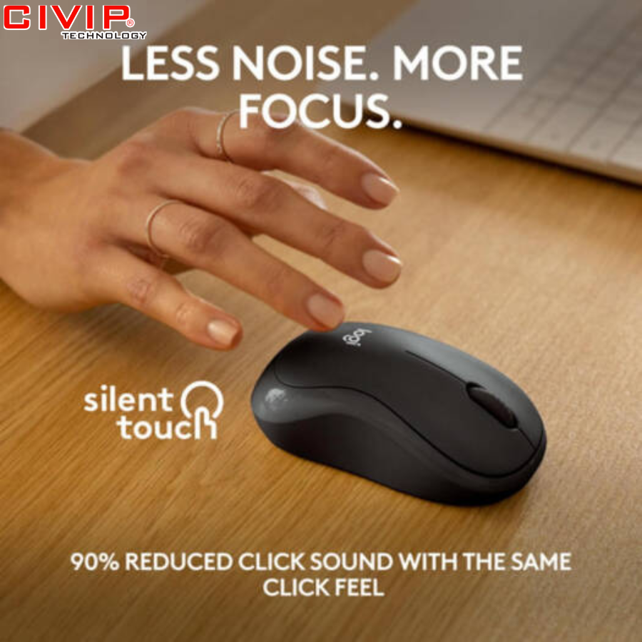 Chuột không dây Logitech M241 Silent Bluetooth Graphite