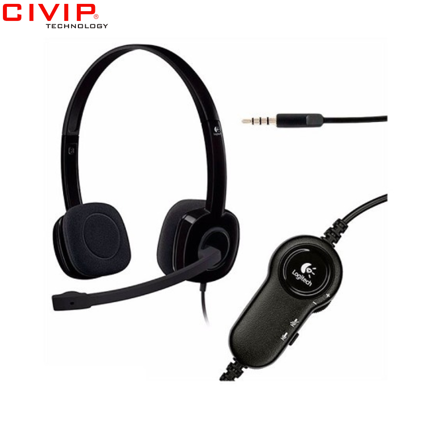 Tai Nghe Logitech H151 STEREO HEADSET (Đen)