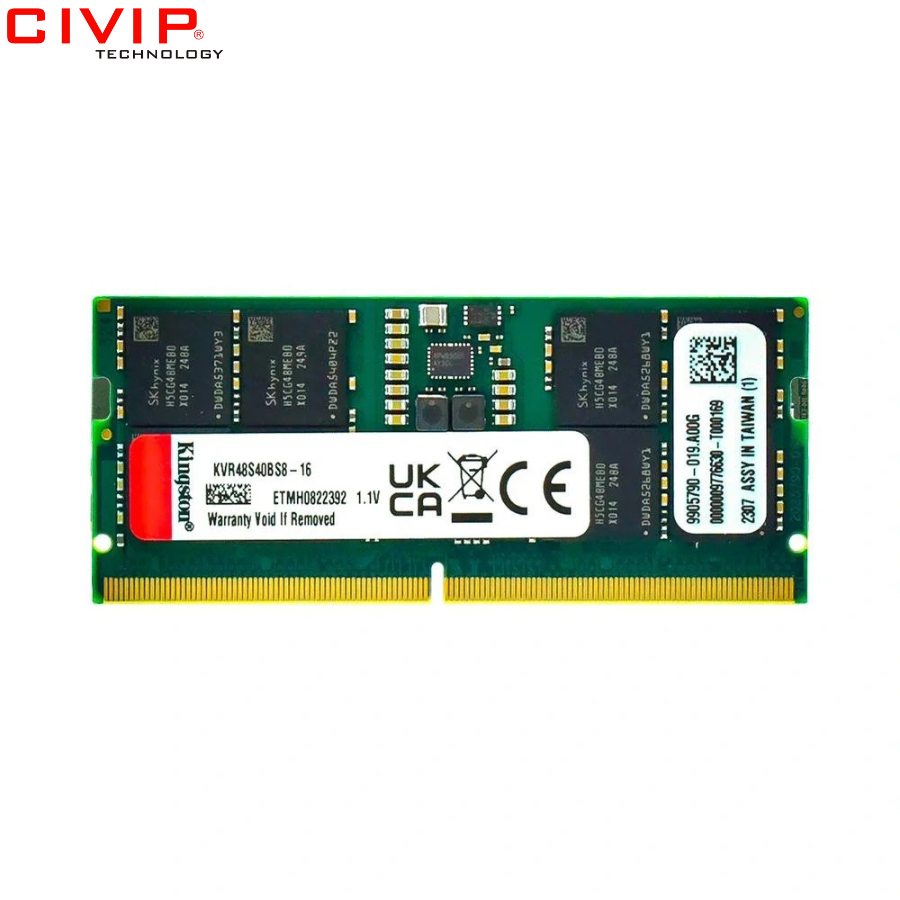 Ram Laptop Kingston 16GB/4800Mhz DDR5 (KVR48S40BS8-16)