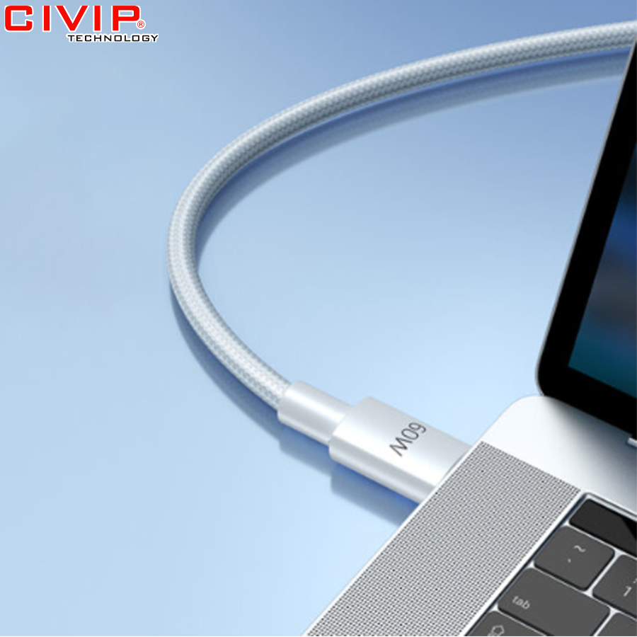 Cáp sạc điện thoại PISEN PRO - Linen C to C 60W 2m LH-CC-PD01-2000