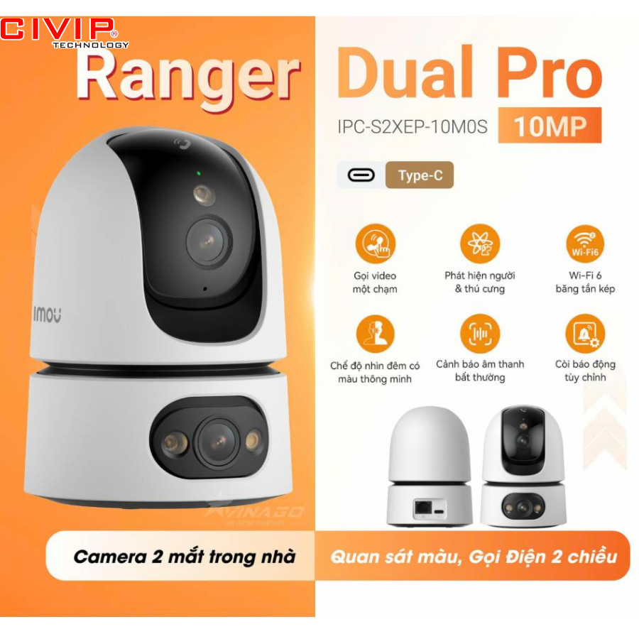 Camera Imou Ranger Dual Pro IPC-S2XEP-10M0S