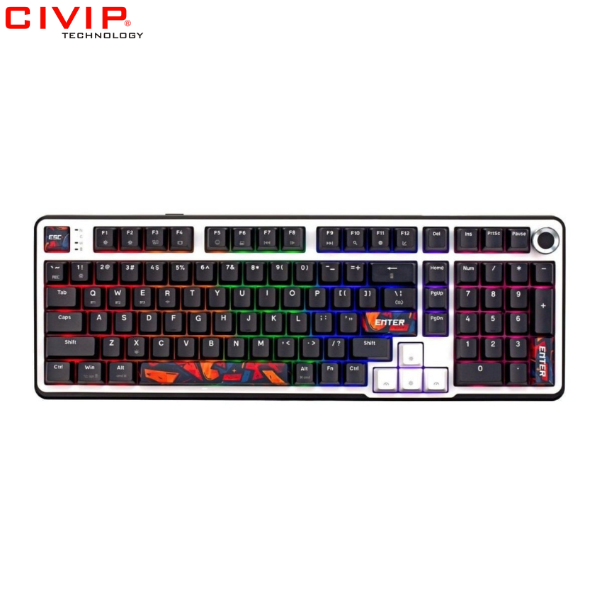 Bàn phím cơ không dây Edra EK398S - Red switch