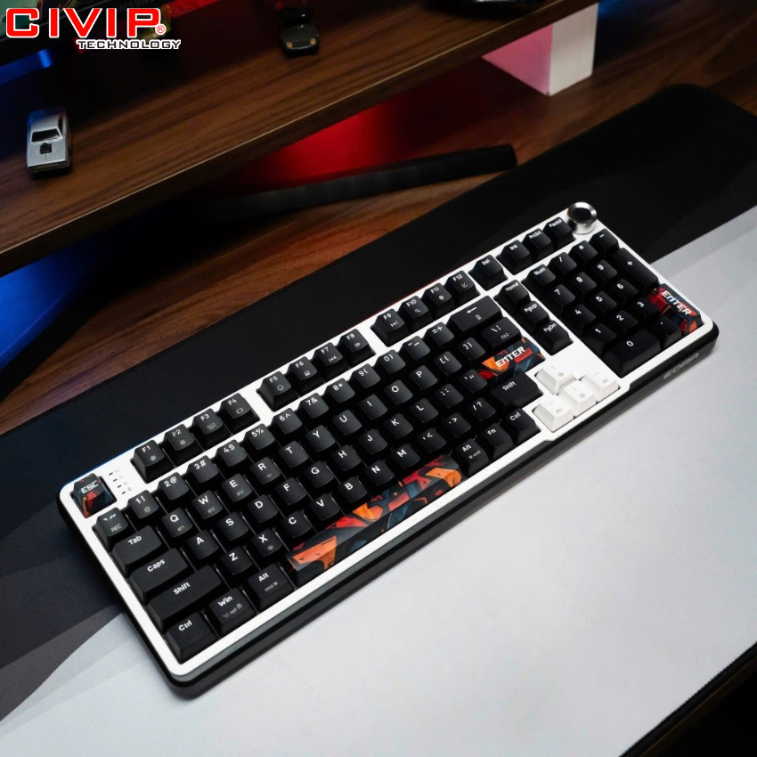 Bàn phím cơ không dây Edra EK398S - Red switch