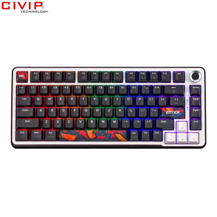 Bàn phím cơ không dây Edra EK375S - Red switch