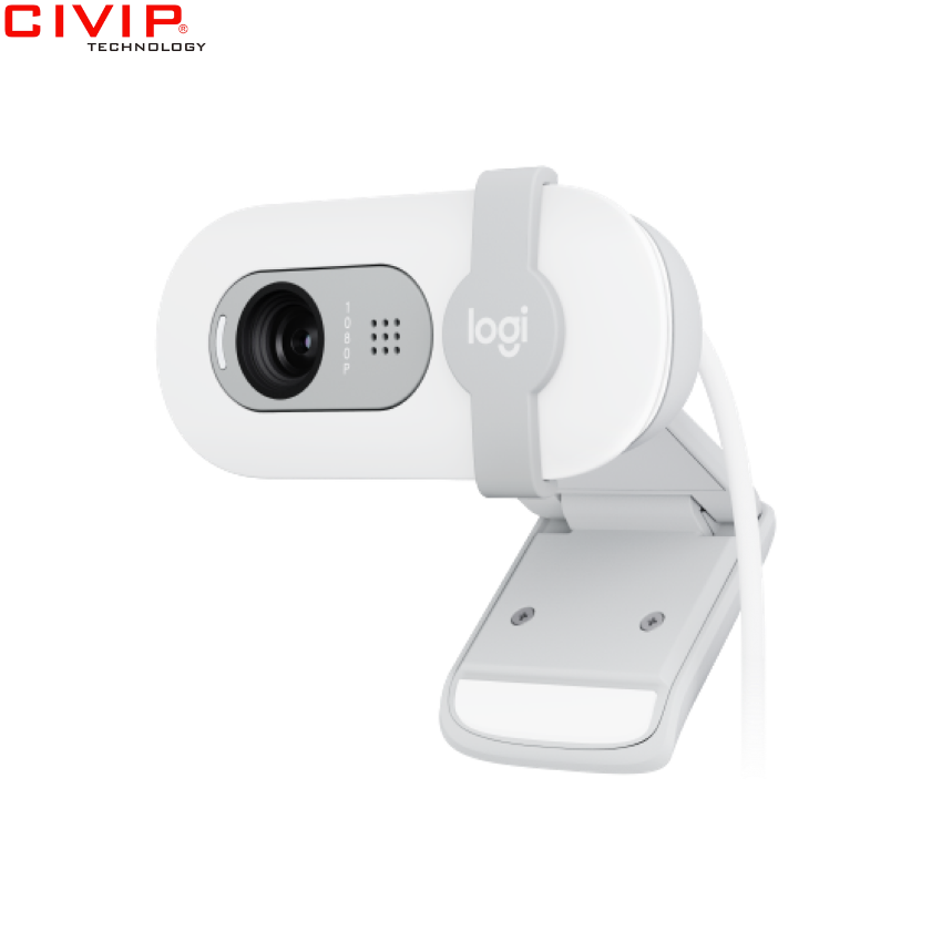 Webcam Logitech BRIO 100 - Trắng