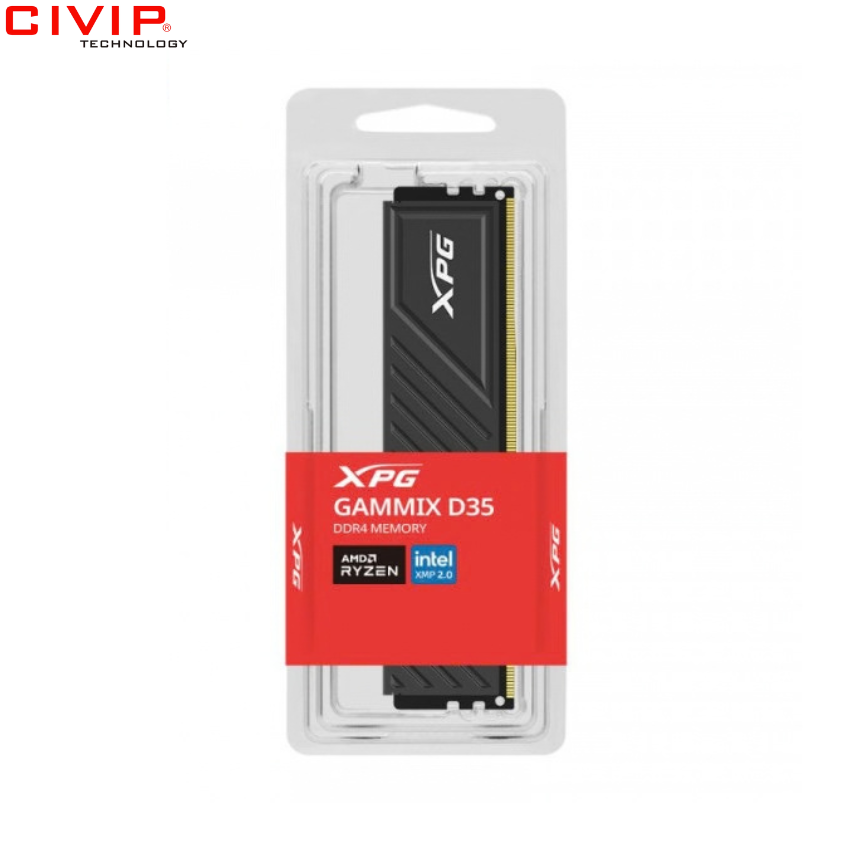 Ram PC Adata XPG GAMMIX D35 8GB/3200MHz DDR4 - Black (AX4U32008G16A-SBKD35)