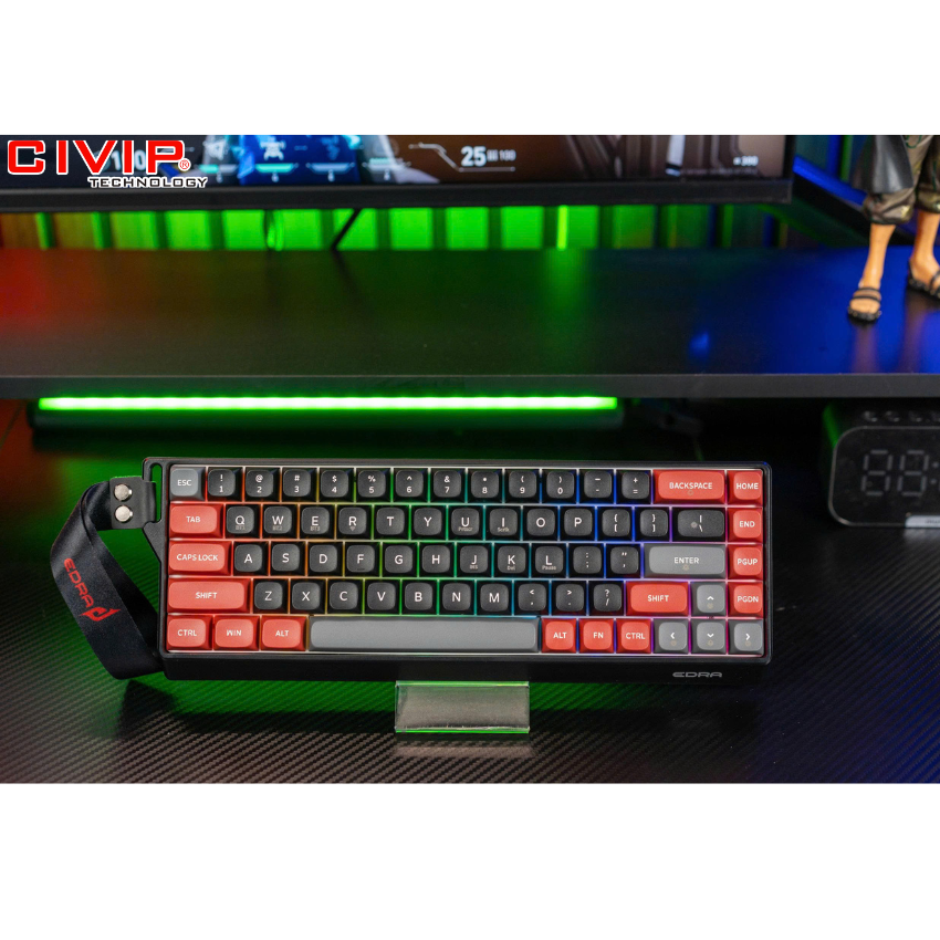Bàn phím cơ không dây Edra EK368WT - Red switch