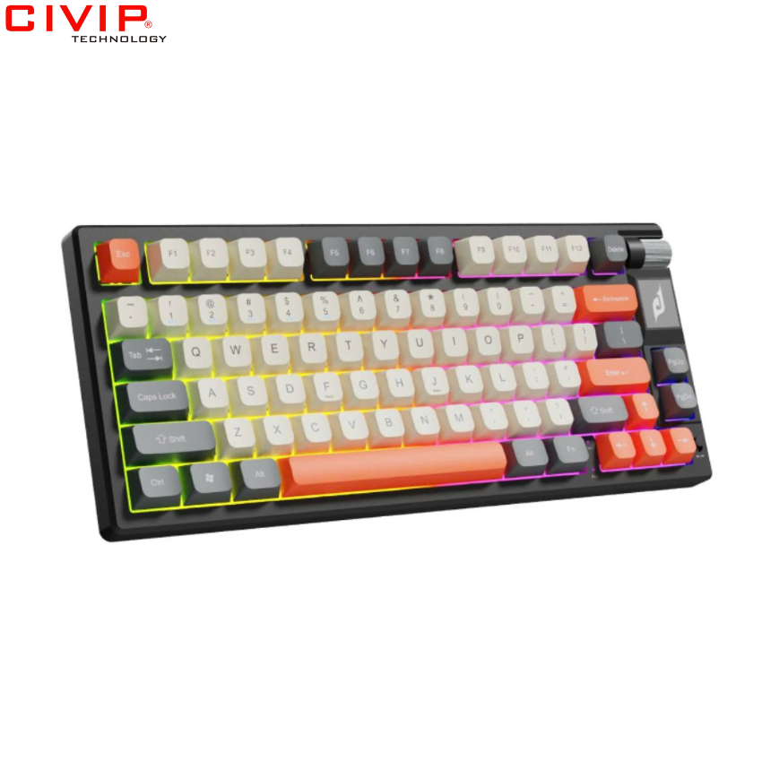 Bàn phím cơ không dây Edra EK375WA Black - Jixian Sleeve Switch