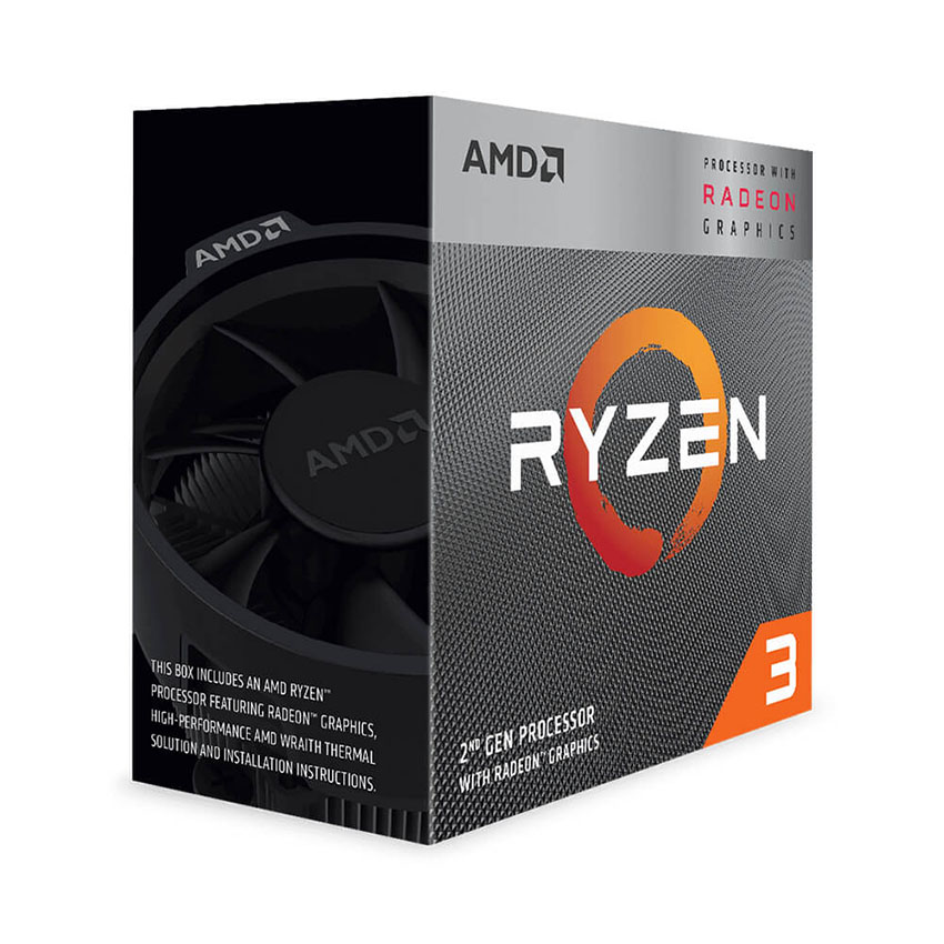 CPU AMD Ryzen 3 3200G (3.6GHz turbo up to 4.0GHz/4 nhân 4 luồng/4MB Cache/Radeon Vega 8/65W)