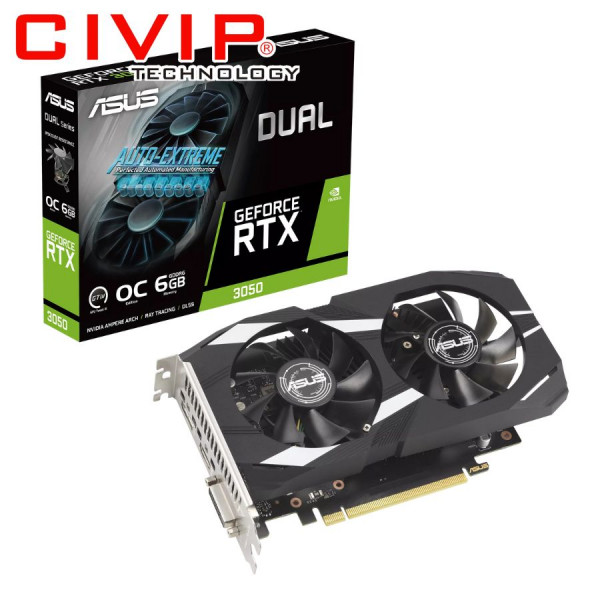 Card màn hình Asus DUAL RTX3050 OC 6GB (DUAL-RTX3050-O6G)