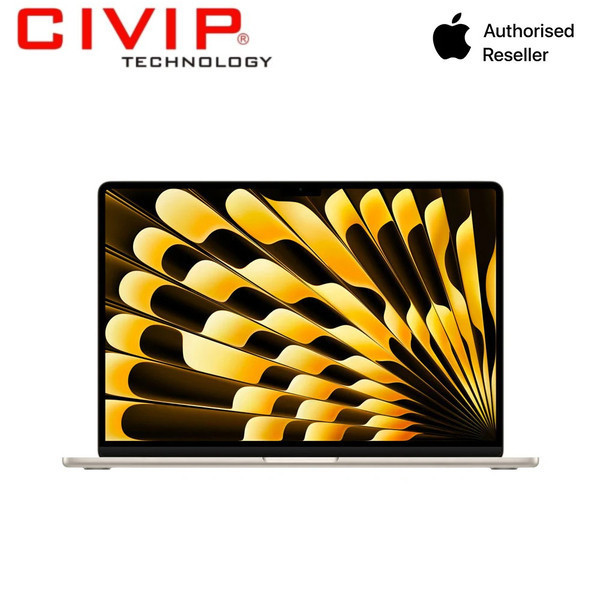 Laptop Apple MacBook Air M3 Z1GF0002T (8CPU/10GPU/16GB/512GB/70W/15.3inch/Starlight) 
