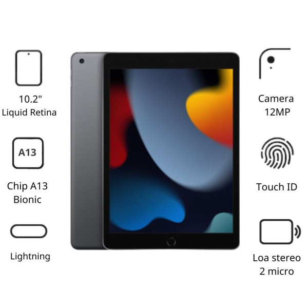 iPad Gen 9 10.2 Wi-Fi + Cellular 2021 MK4E3ZA/A Space Gray