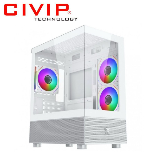 Case Xigmatek Alphard M Artic EN44113 - 3GF RGB - White