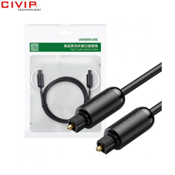 Cáp quang âm thanh Digital Optical Audio Toslink dài 2m Ugreen 70892