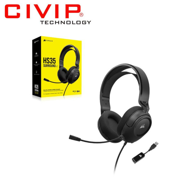 Tai nghe Corsair HS35 Surround V2 Carbon