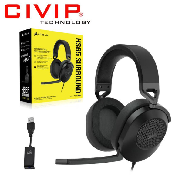 Tai nghe Corsair HS65 Surround V2 Carbon