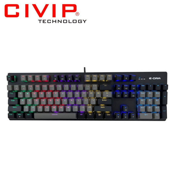 Bàn phím cơ có dây Edra EK3104L Beta - Red Switch