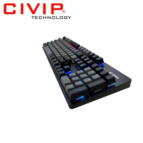 Bàn phím cơ có dây Edra EK3104L Beta - Red Switch