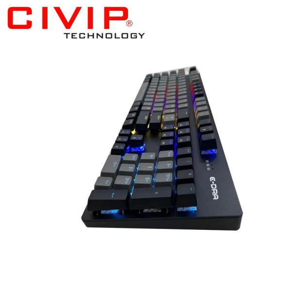 Bàn phím cơ có dây Edra EK3104L Beta - Red Switch