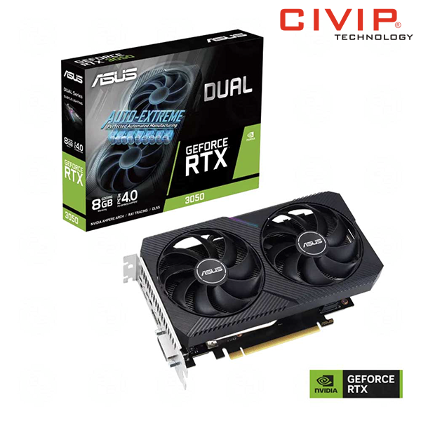 VGA ASUS DUAL RTX3050 OC 8GB V2 (DUAL-RTX3050-O8G-V2)