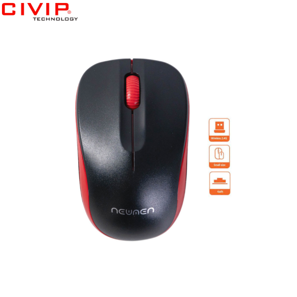 Chuột không dây NEWMEN F116 Đen-đỏ