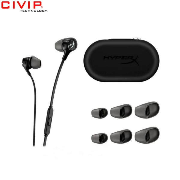 Tai nghe gaming có dây KingstonHyperX Cloud Earbuds II Black (70N24AA)