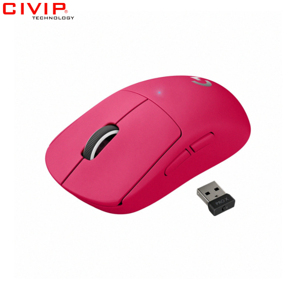 Chuột không dây Logitech Pro X Superlight Gaming Hồng (Magenta 910-005958)