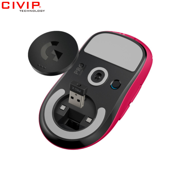 Chuột không dây Logitech Pro X Superlight Gaming Hồng (Magenta 910-005958)