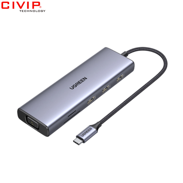 Bộ chuyển đổi Type C ra 9 cổng Ugreen 15600
