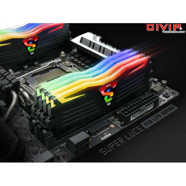 Ram PC Geil Super Luce RGB 8GB/3200Mhz DDR4 (GLS48GB3200C16BSC)